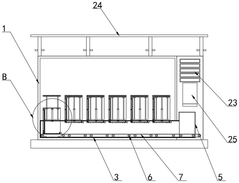 Automatic logistics goods storing and taking device