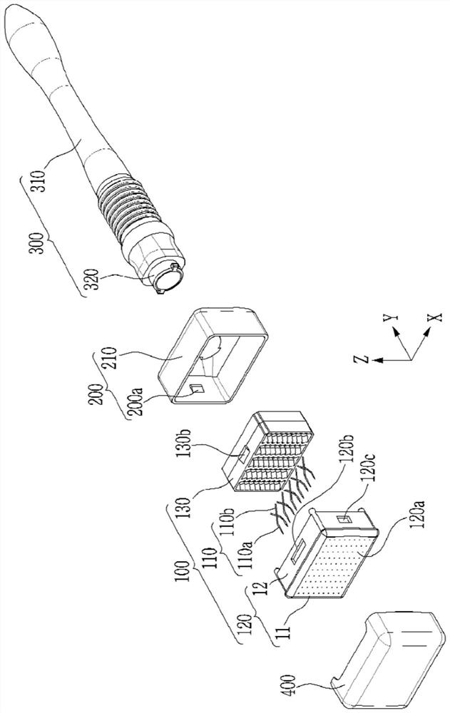 Needle assembly, skin stimulator including same, and manufacturing method therefor