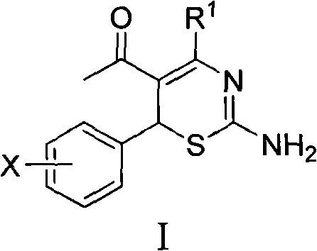 Use of 4-alkyl-6-aryl-5-acetyl-1,3-thiazine for preparing neuraminidase inhibitor