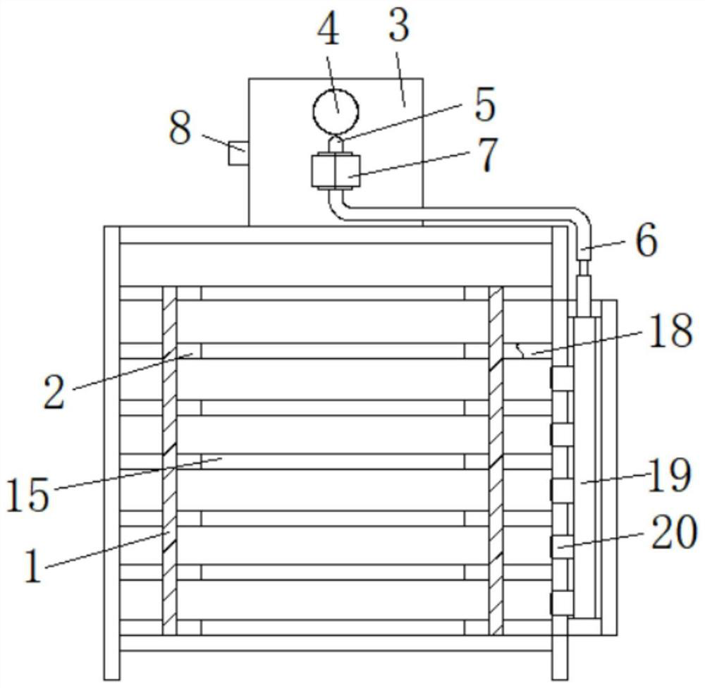 Bee breeding box with temperature adjusting structure