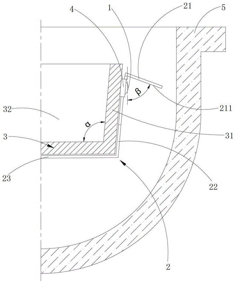 led ring lighting light distribution structure