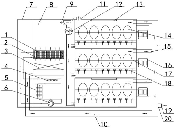 Heat pump type incubator based on phase change material heat storage constant temperature function