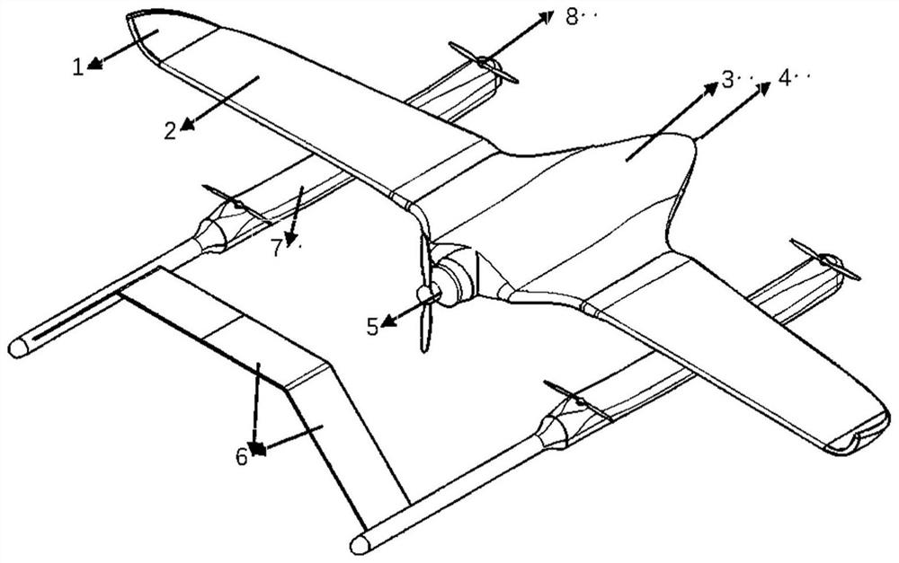 Combined type vertical take-off and landing long-endurance electric unmanned aerial vehicle