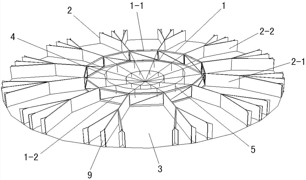 Large-scale expandable reflection plane based on centrally-deformed truss's externally connected and wound rib