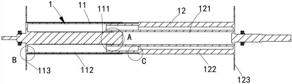 Rapid-disassembly batching device with telescopic batching roller