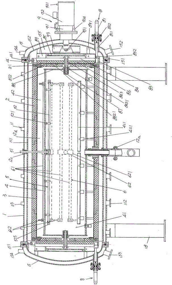 Furnace lining structure of high-temperature vacuum sintering furnace