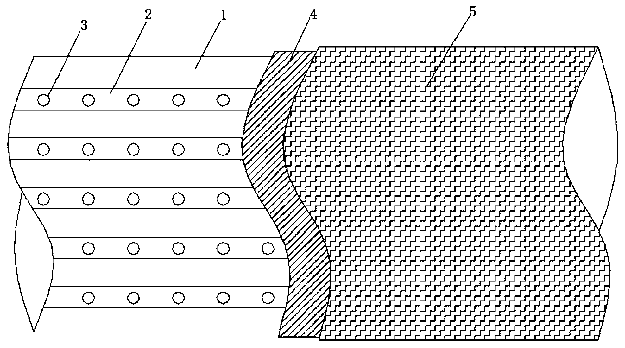 Novel composite drainage and seepage pipe with physical blockage resisting function