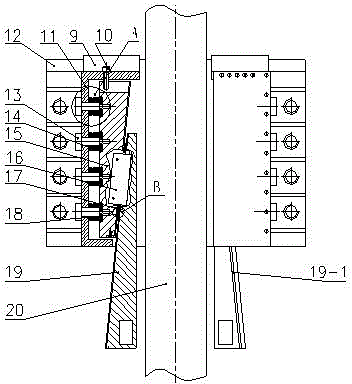 Constant brake force anti-falling catching device and constant brake force anti-falling catching method for rigid cage guide of mine