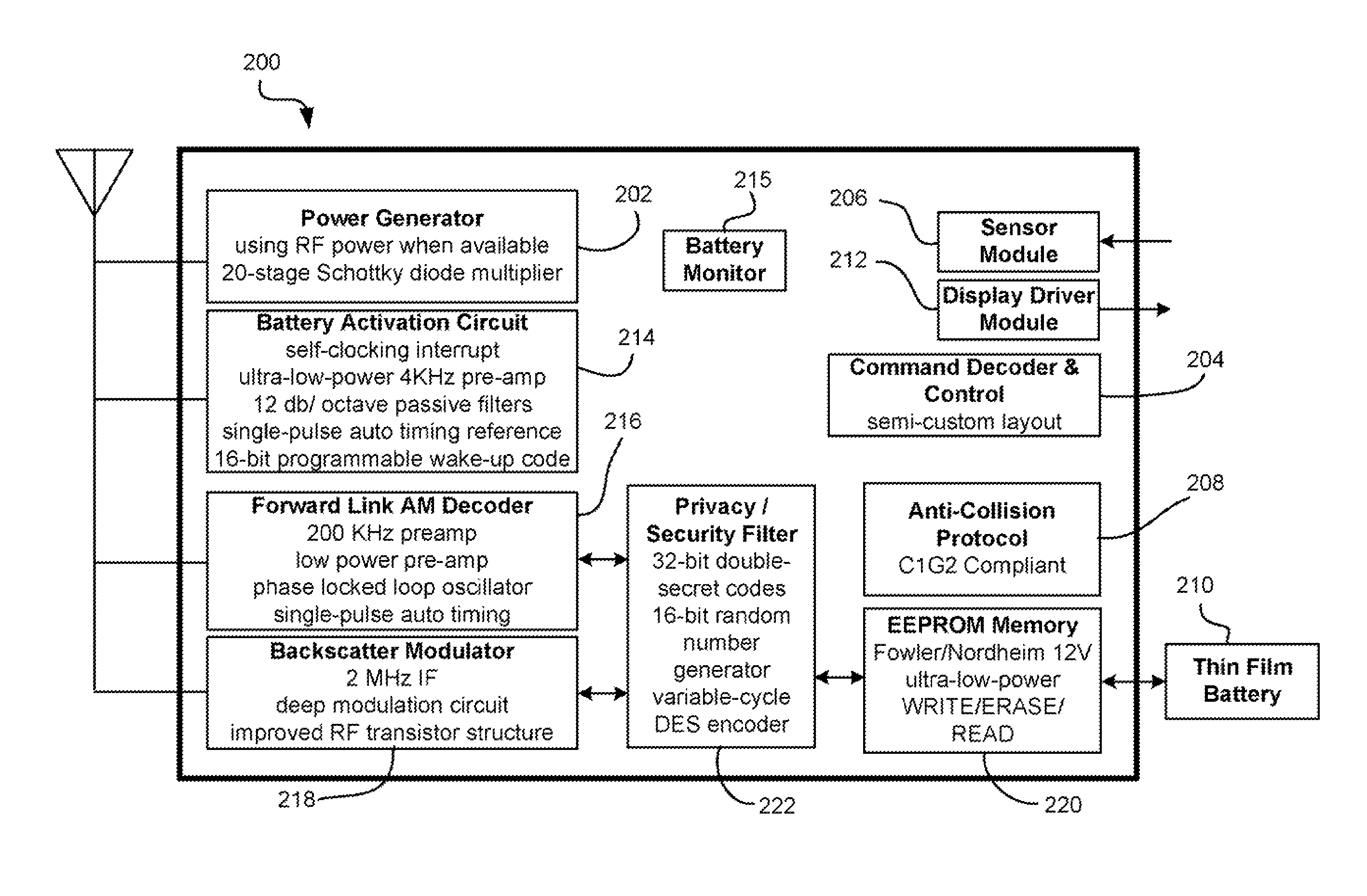 RFID system and method for storing information related to a vehicle or an owner of the vehicle