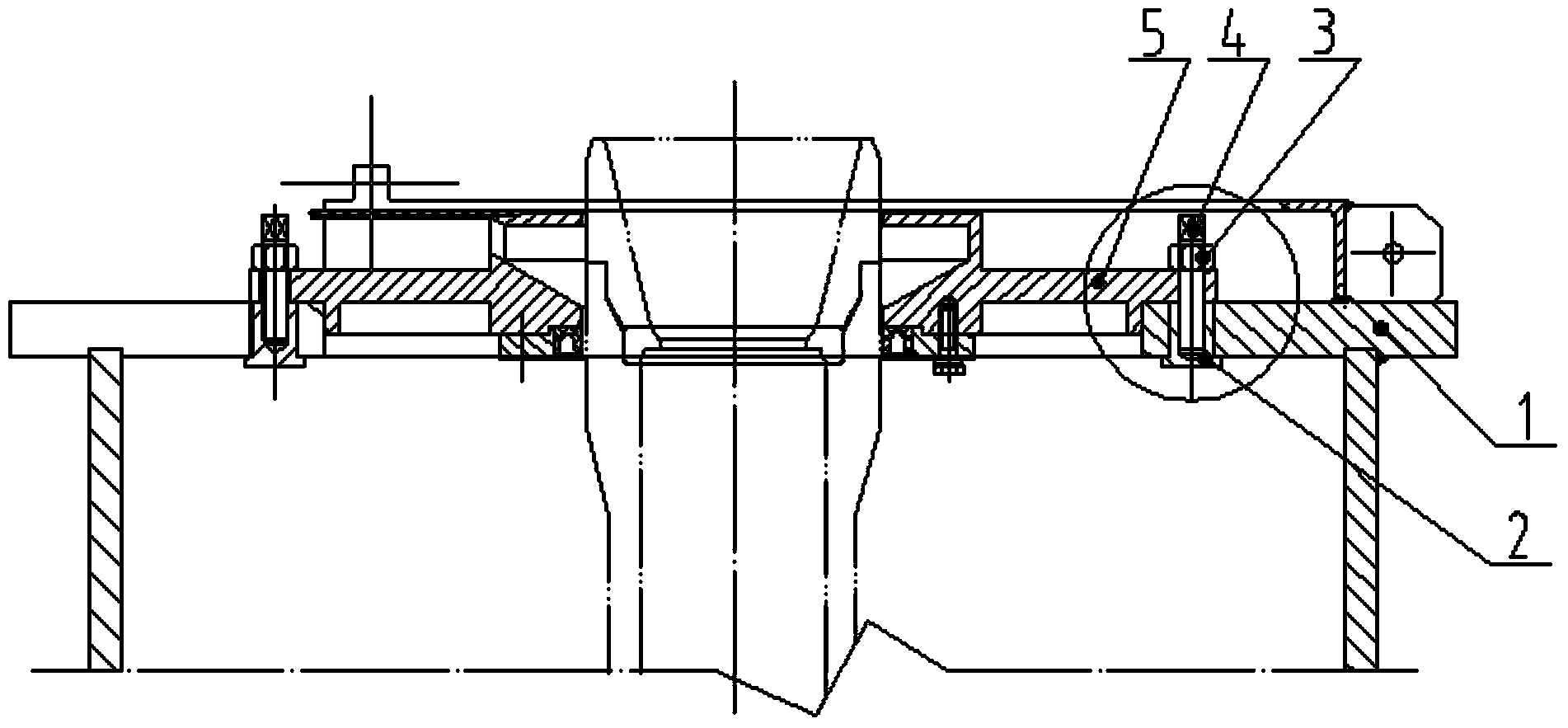 Main machine body connection structure for water-cooling centrifugal machine