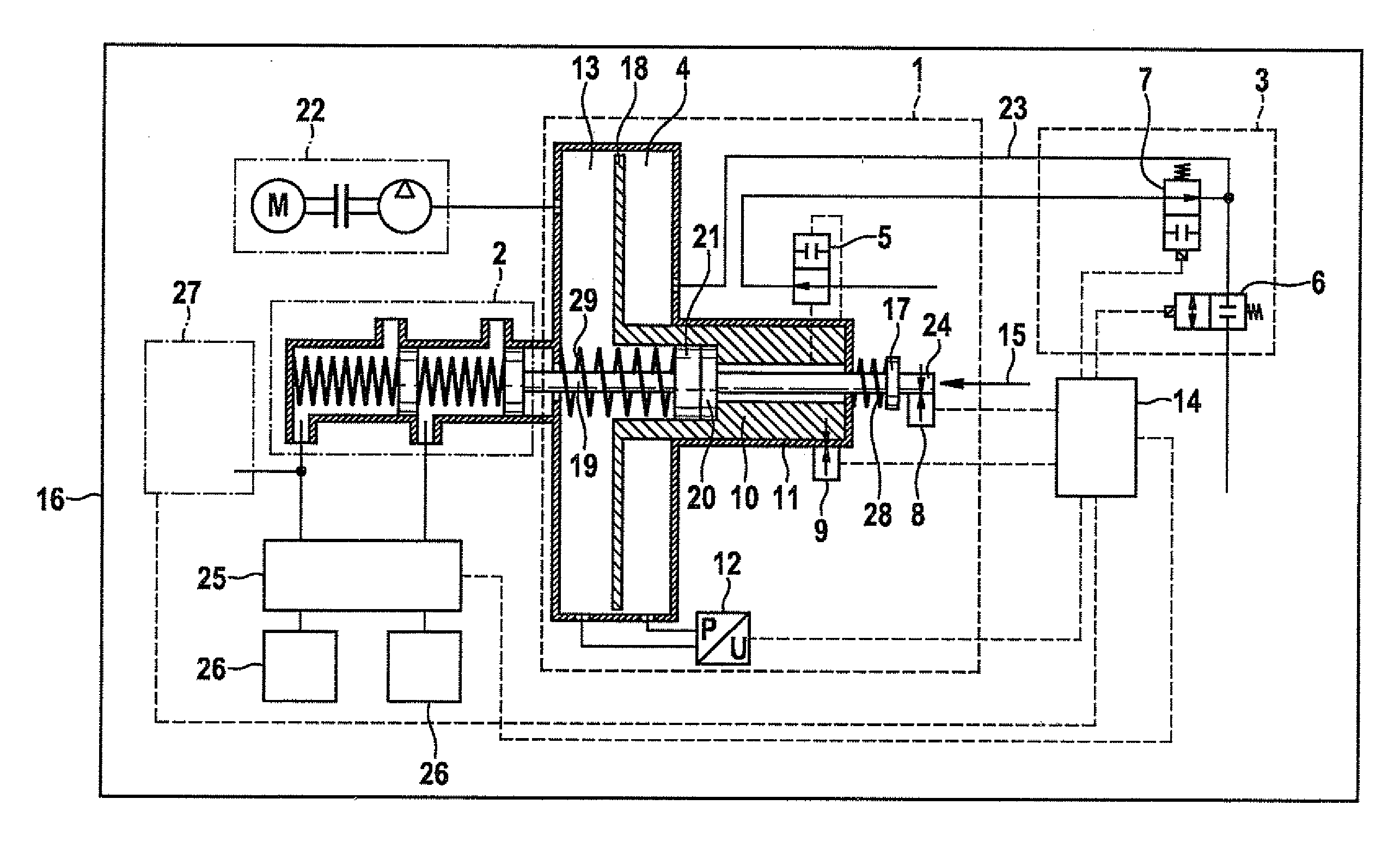 Controllable pneumatic brake booster and method for operating it