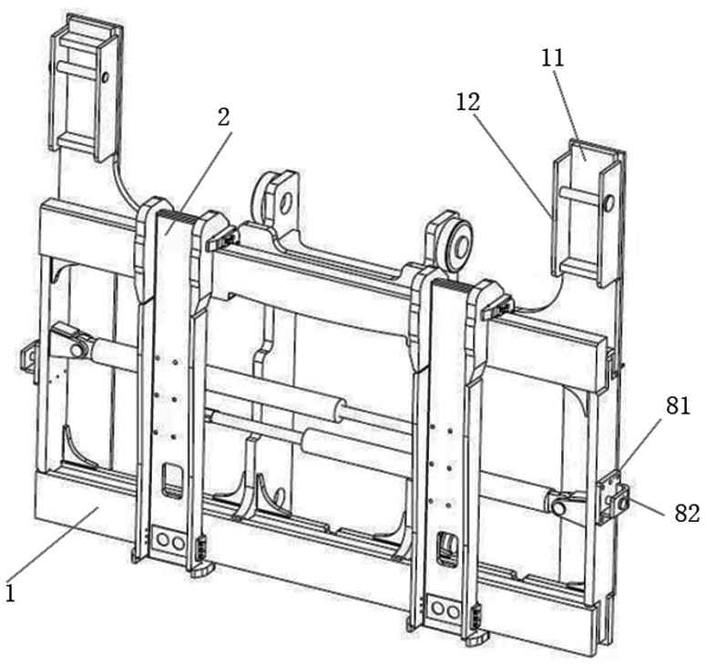 Forklift fork arm carrier with accessories for carrying large pipe-barrel-shaped real objects