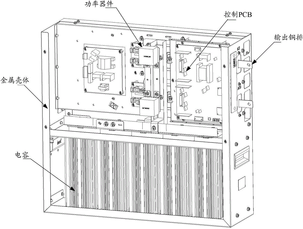 Power unit and high-voltage electricity conversion device