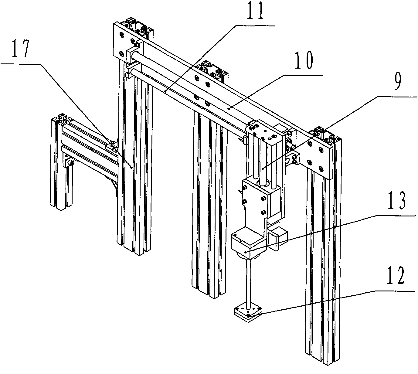 Electrode piece loading device for power lithium battery