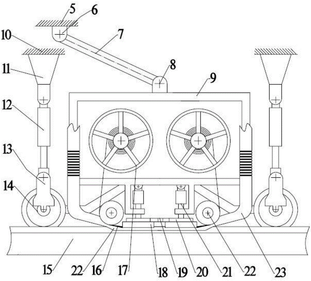 Open type abrasive belt rail high-speed grinding vehicle