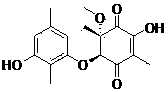 Benzoquinone derivative from aspergillus aculeatus and application of benzoquinone derivative