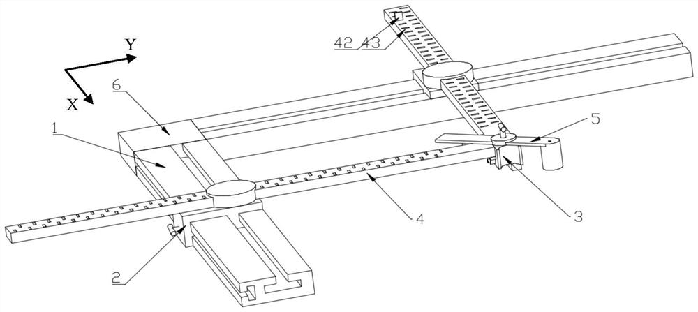 Foldable scribing device for cloth