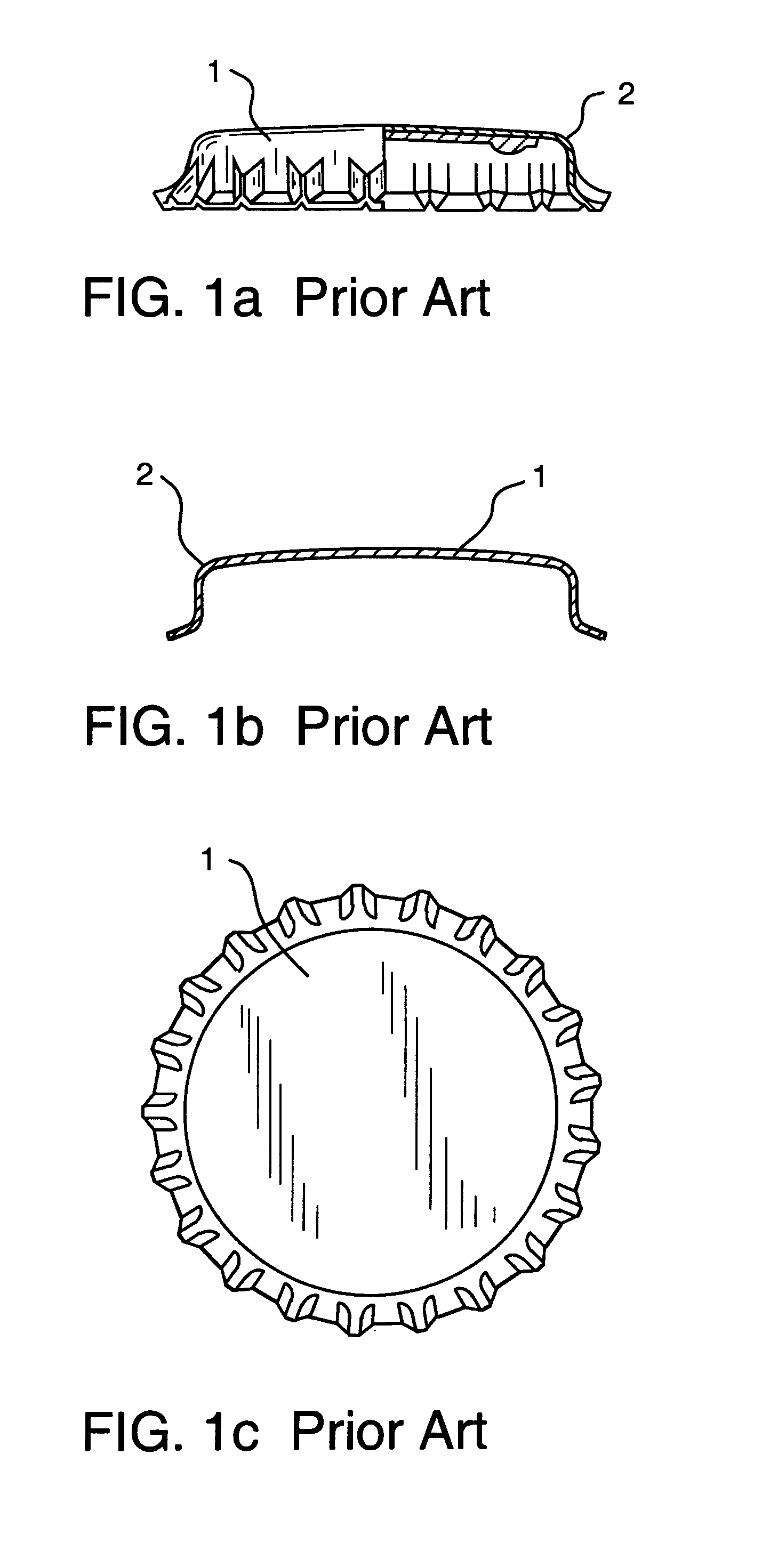 Crown closure having a reduced radius and method of manufacture