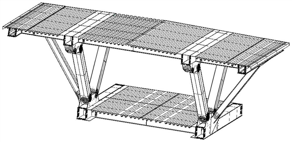 Finite element simulation method for plate-truss composite structure of orthotropic steel bridge deck system