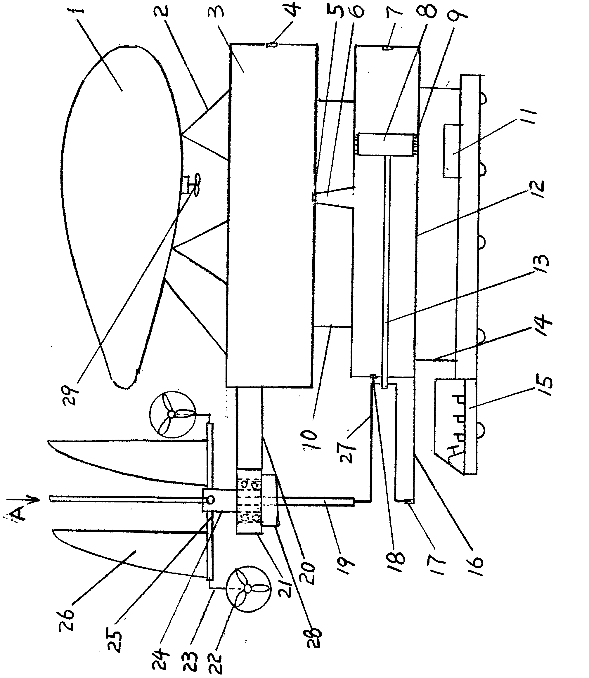 Breeze power generation dual-purpose dart flyer for air and ground