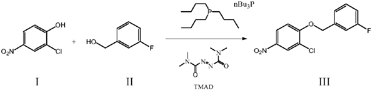 A kind of synthetic method of 3-chloro-4-(3-fluorobenzyloxy) nitrobenzene