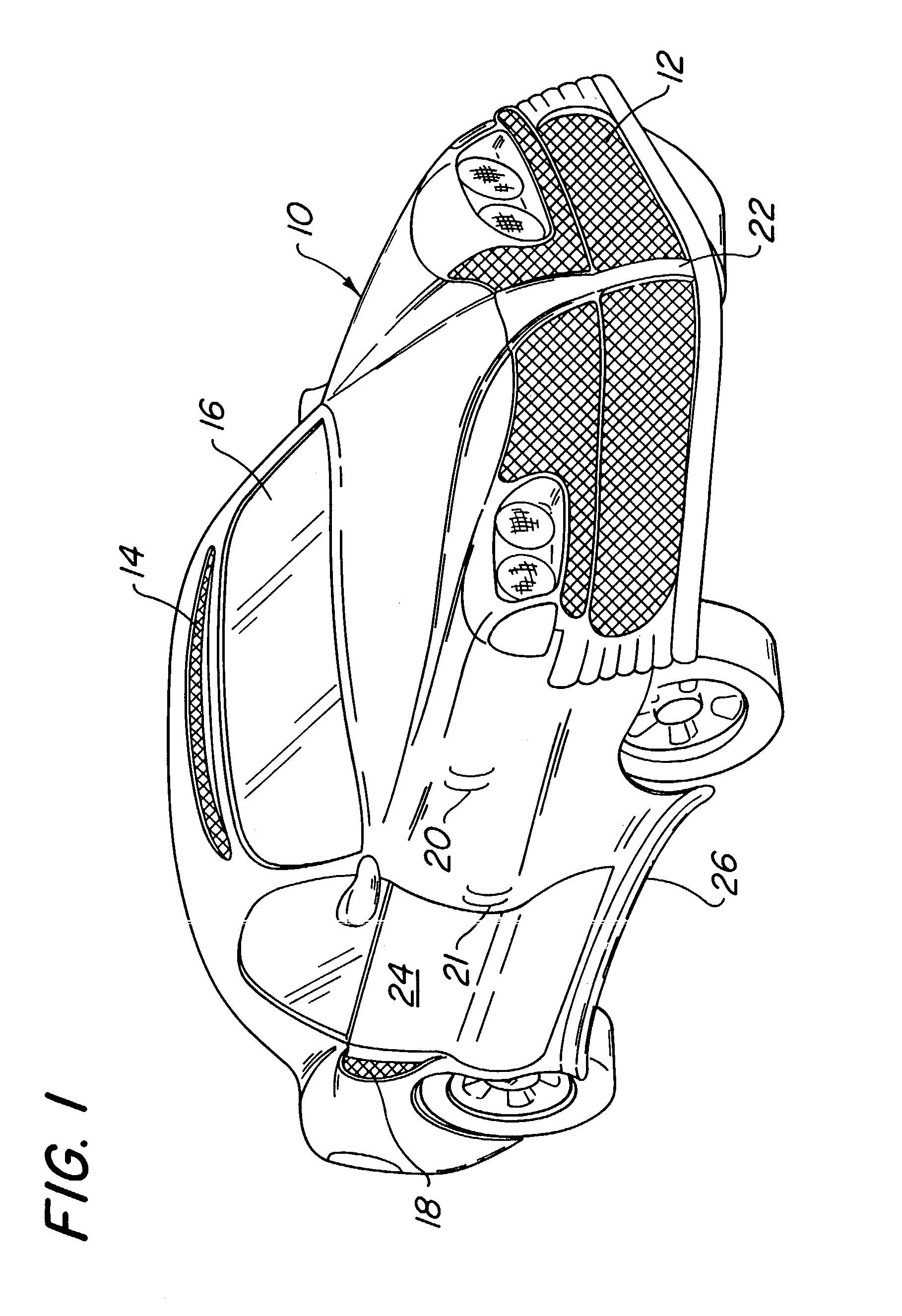 Airflow driven electrical generator for a moving vehicle