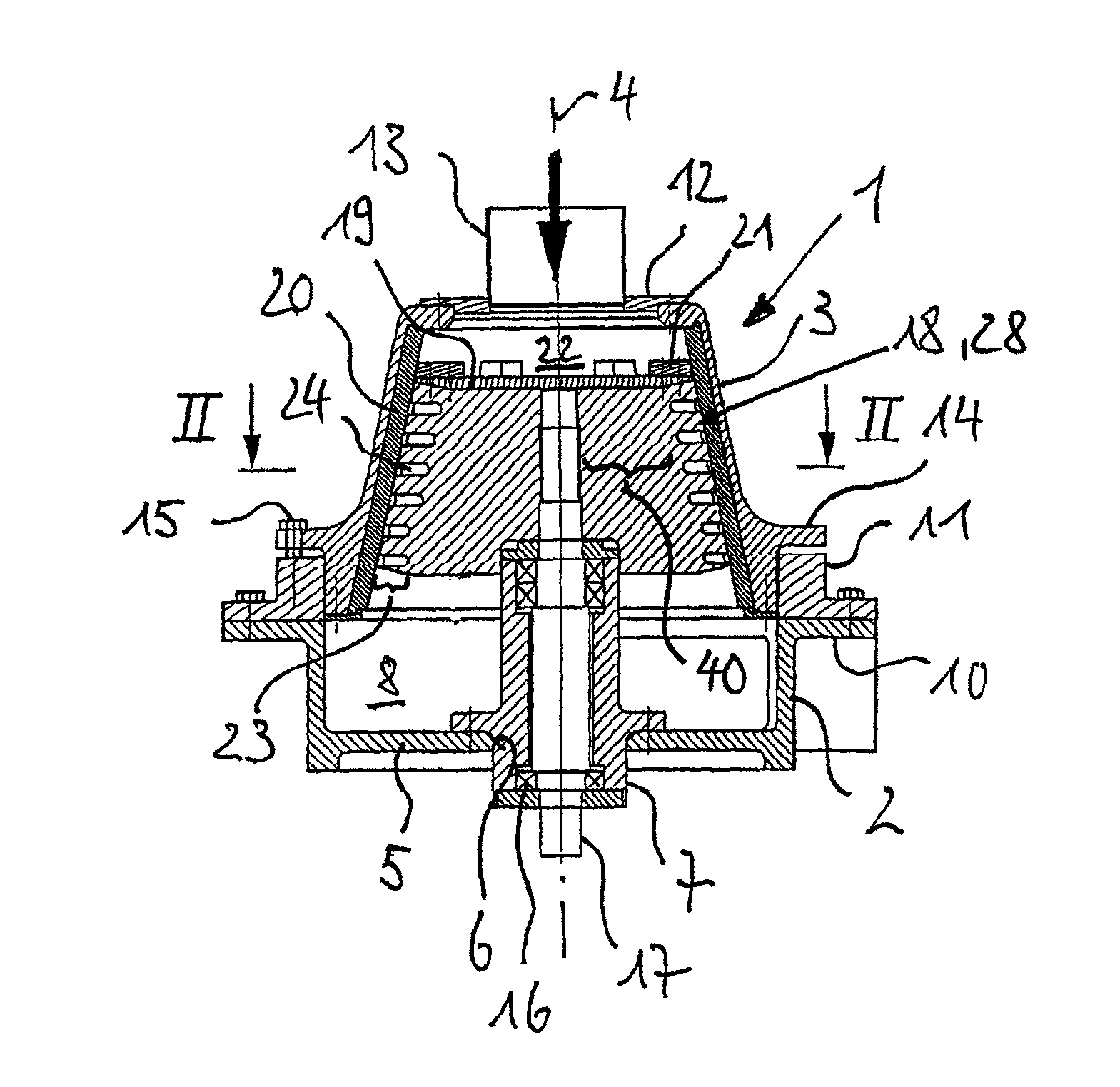 Device for processing feedstock
