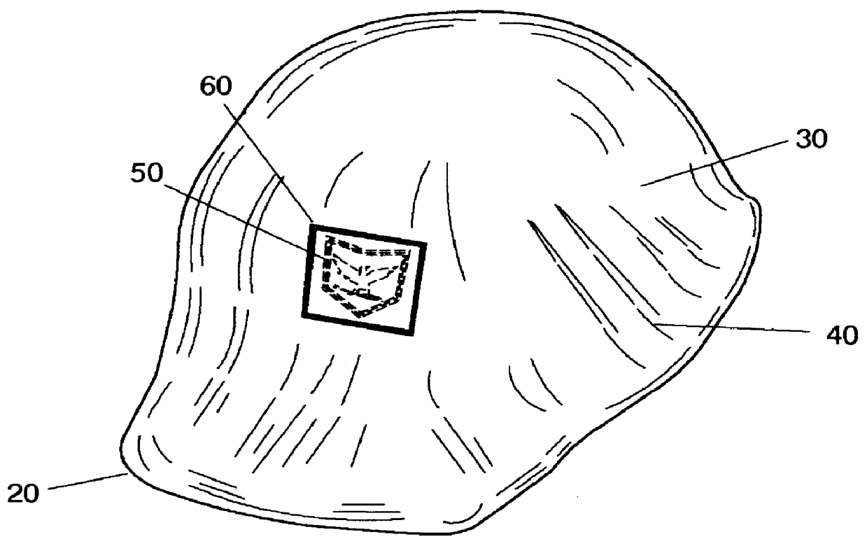 Slip-on, elastic, fabric cover for hard hats and the like