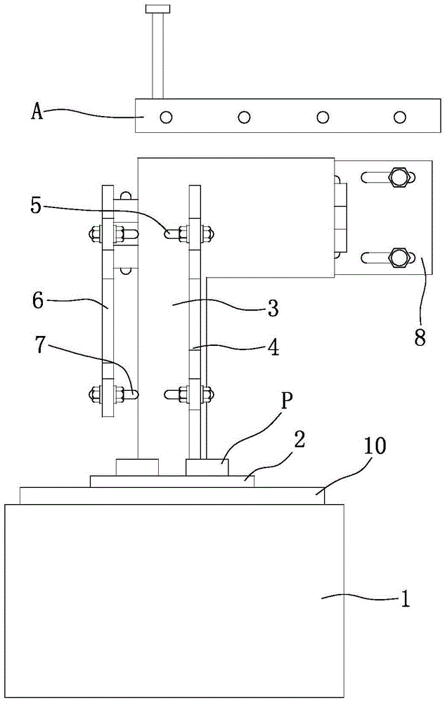 A pneumatic clamp for clamping motorcycle engine for dynamometer