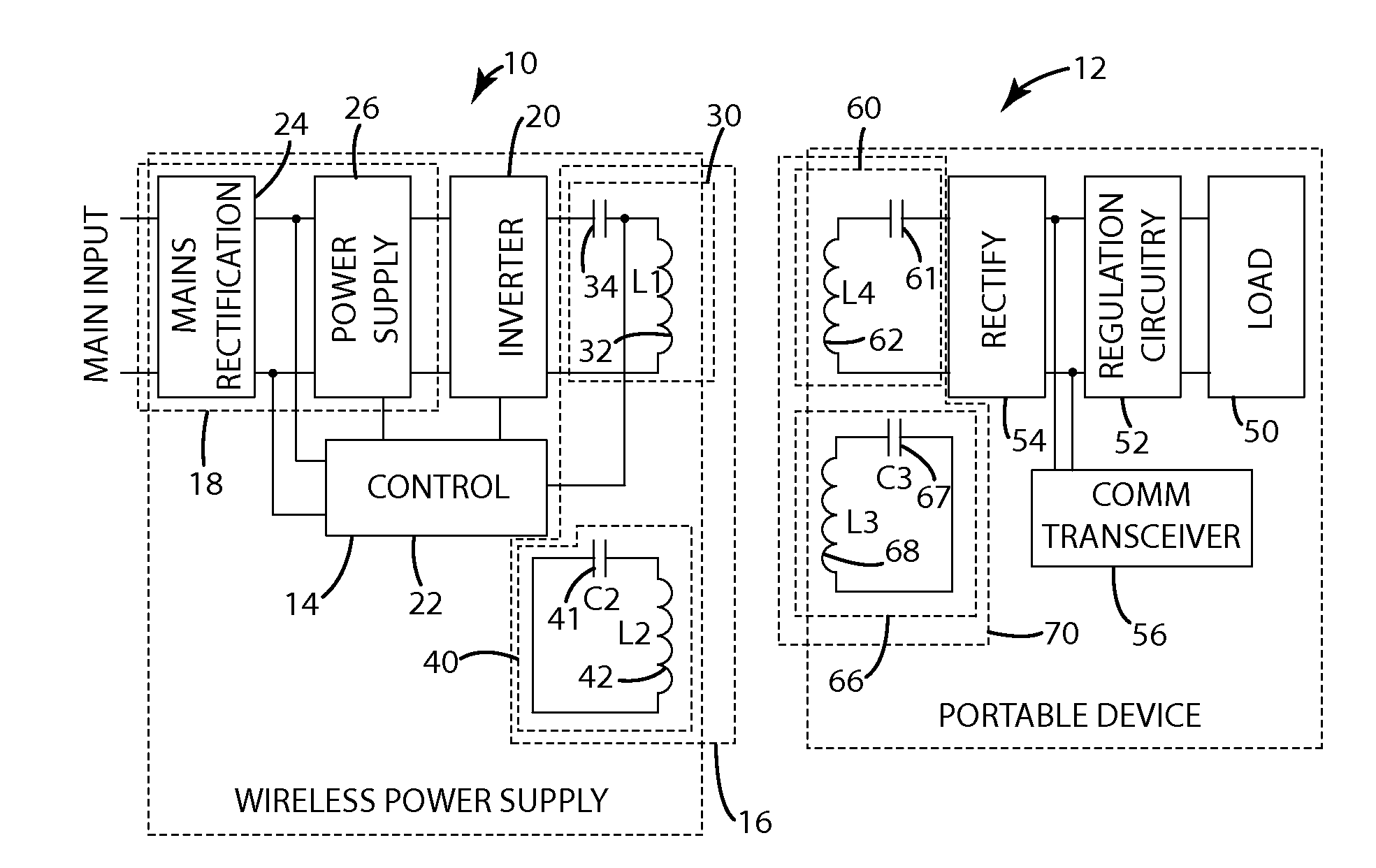 System and method for communication in wireless power supply systems
