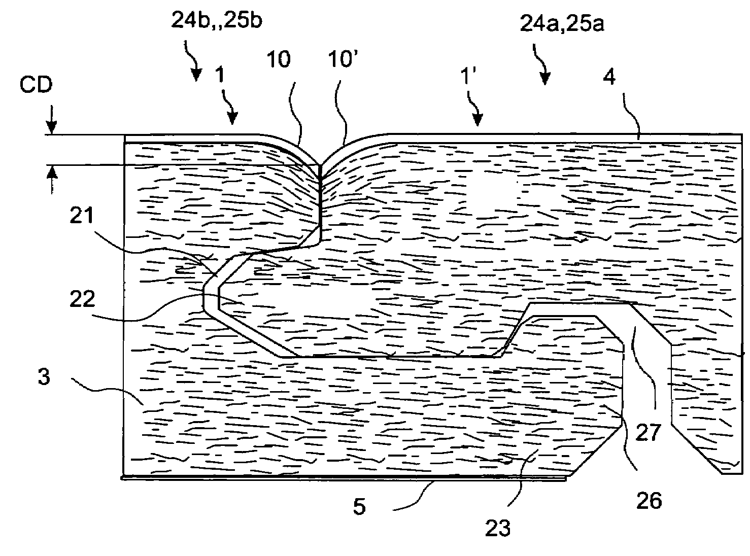 Device and method for compressing an edge of a building panel and a building panel with compressed edges