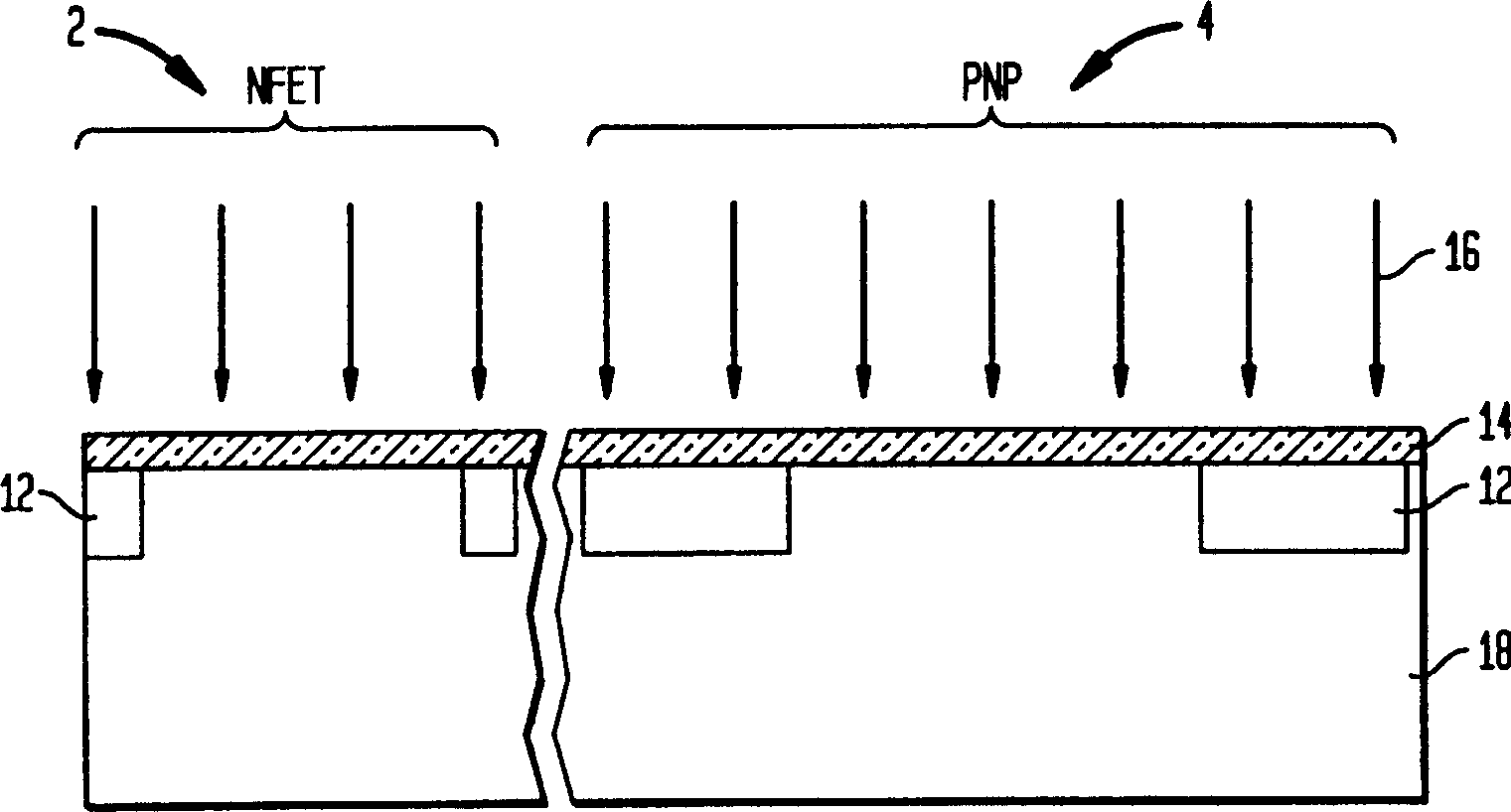 Vertical pnp transistor and method of making same