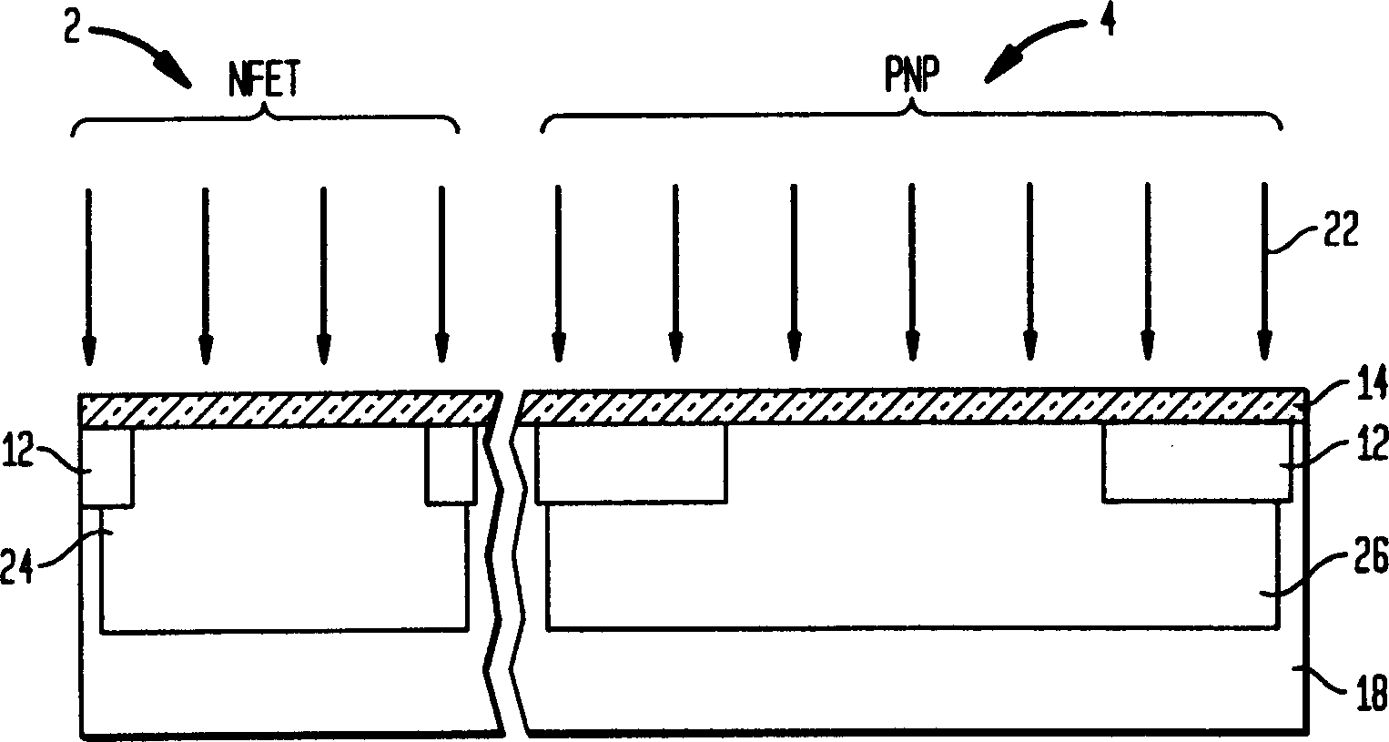 Vertical pnp transistor and method of making same