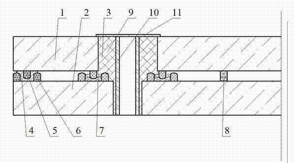 Glass welded flat vacuum glass with sealing strips and mounting holes