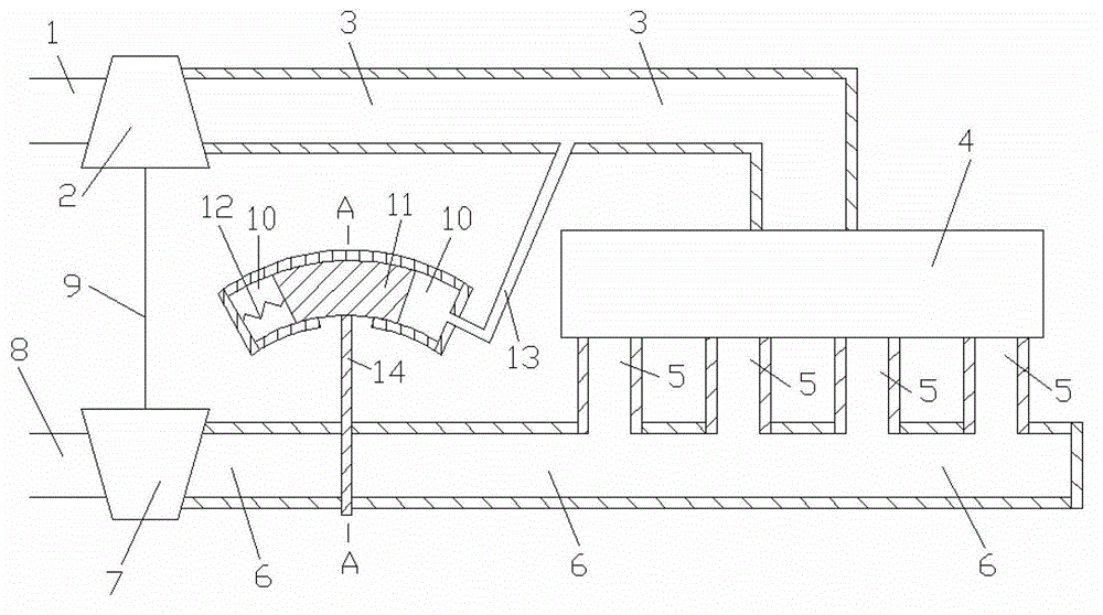 Rotation control type pipeline reducing rate variable device