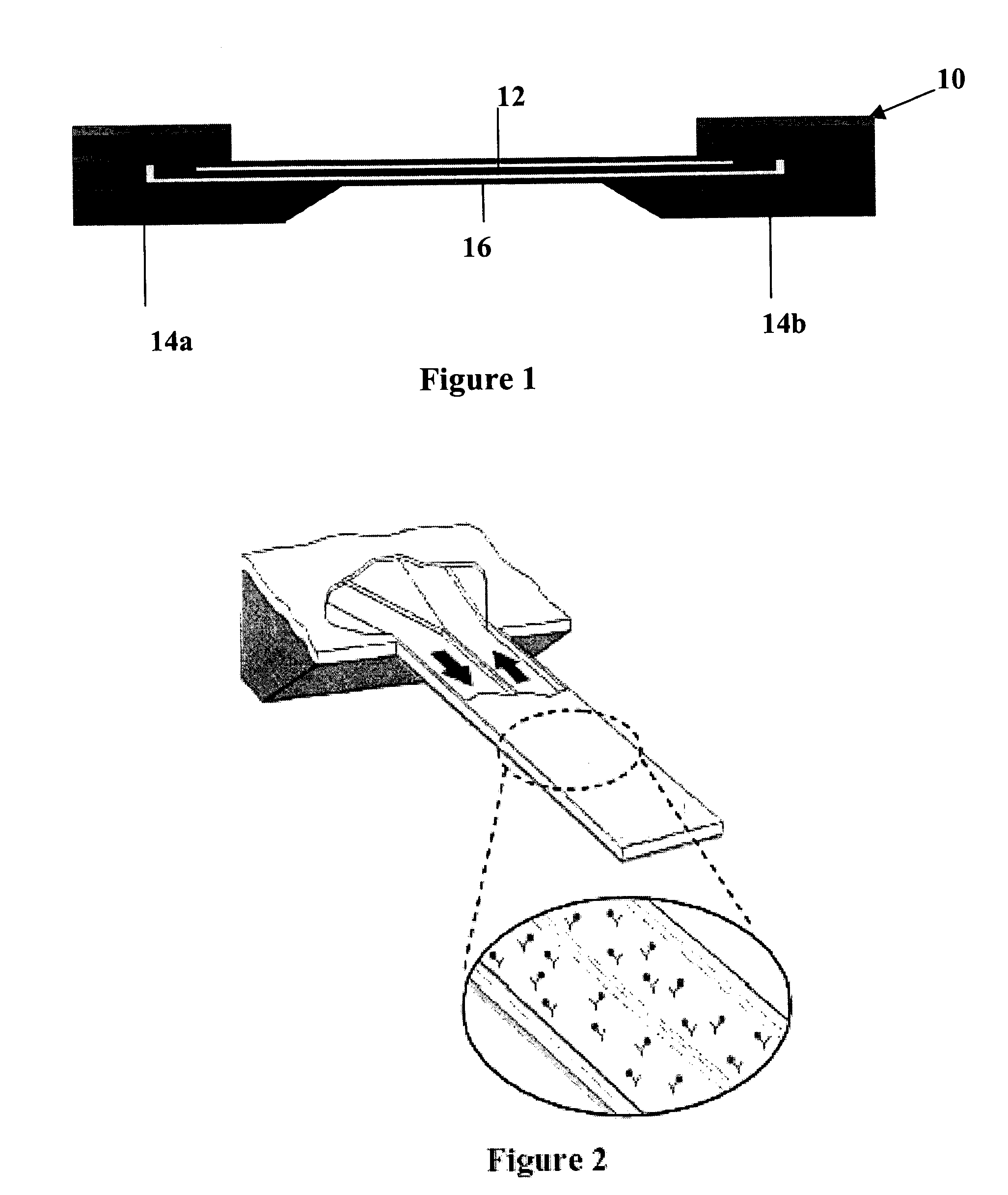 Fabrication and packaging of suspended microchannel detectors