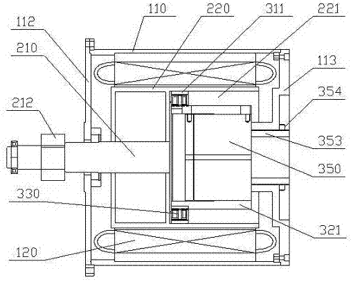 Built-in multi-disc brake permanent magnet motor