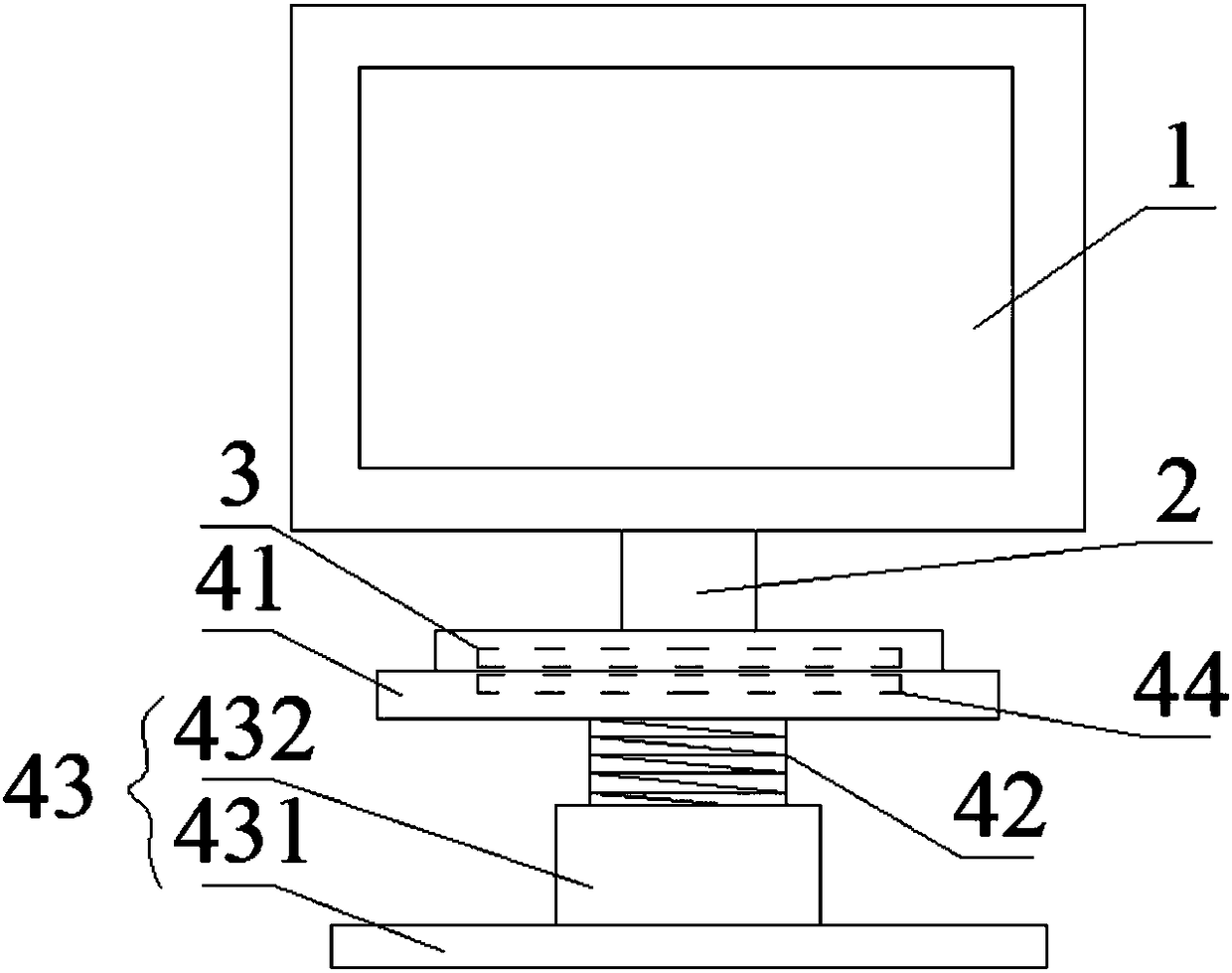 Height-adjustable computer display