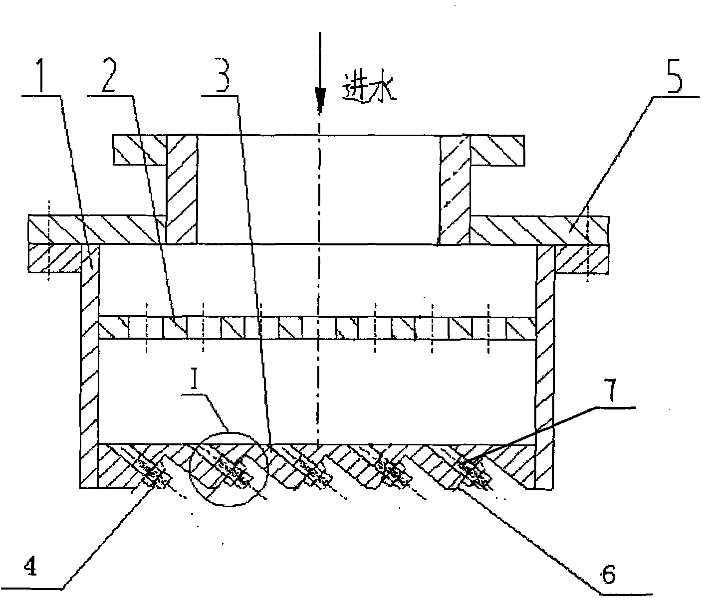 Medium plate on-line quenching inclined jet flow cooler