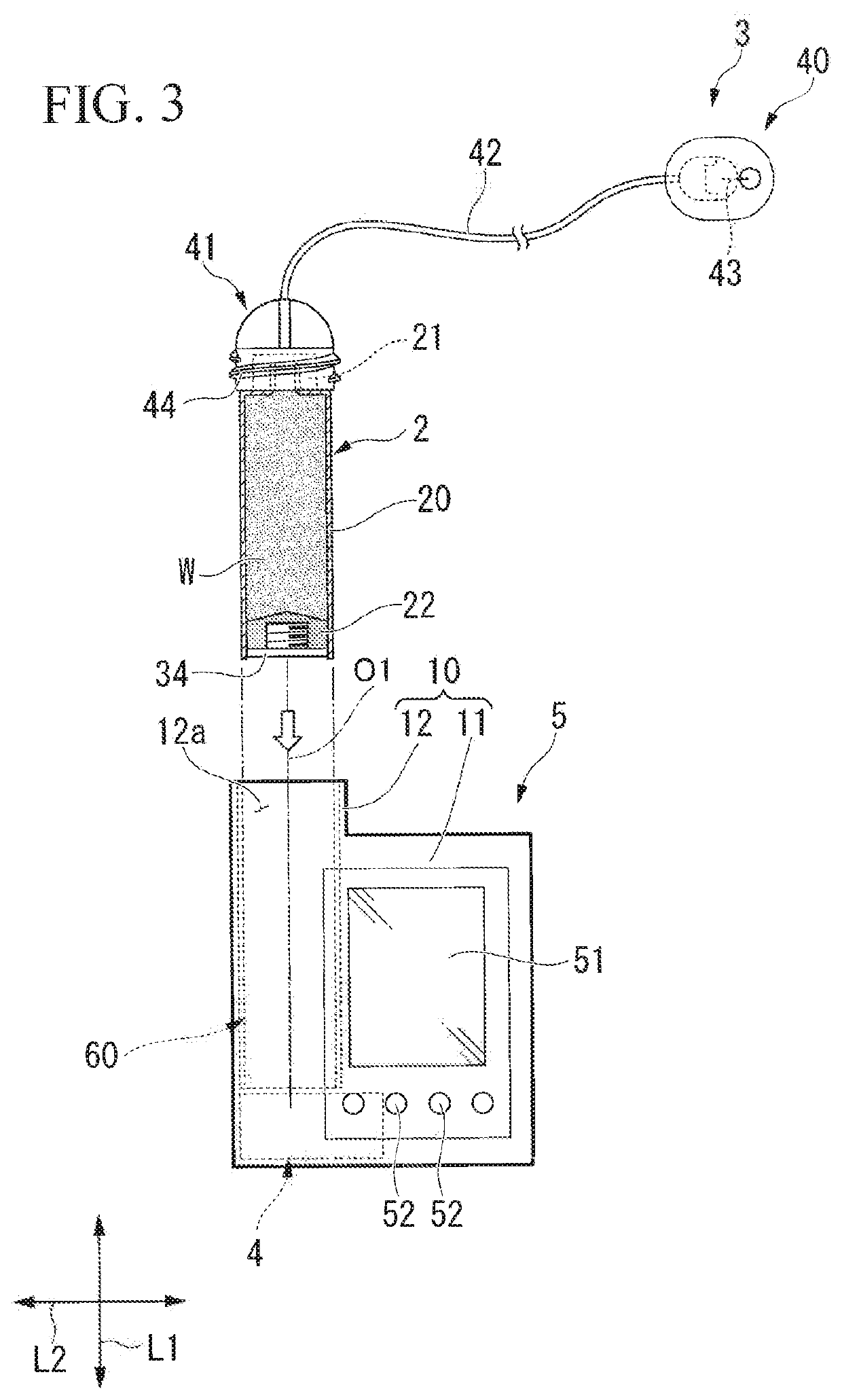 Feeding device and portable dispensing device