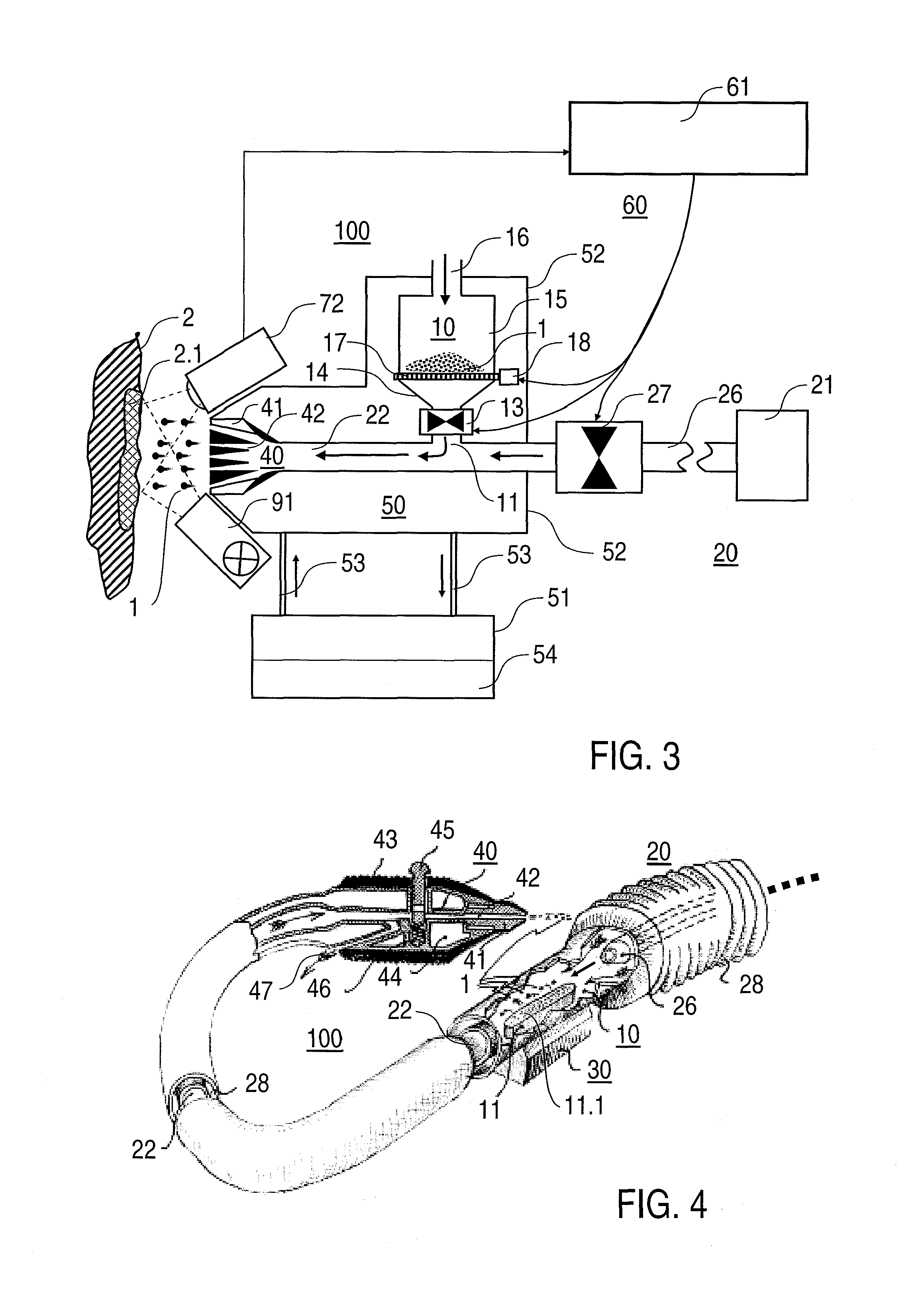 Apparatus and method for the deposition of biological material in a target substrate