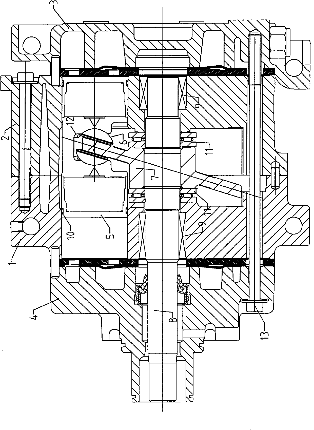 Swash plate double-headed piston compressor