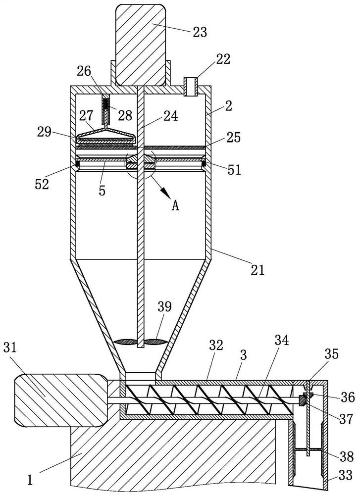 Conveying device for disinfectant production