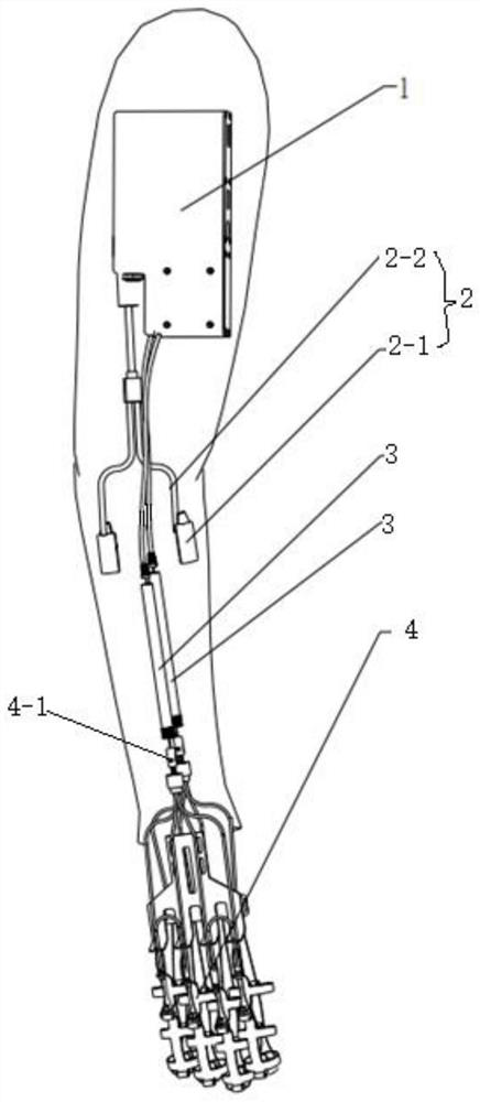 Hand action assisting device based on line driving
