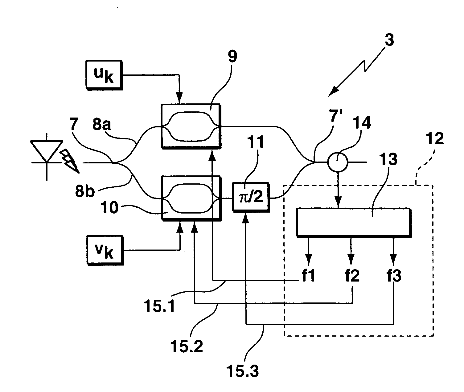 Fiber optical transmission system, transmitter and receiver for DQPSK modulated signals and method for stabilizing the same