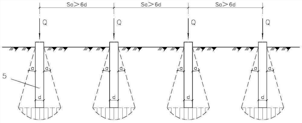 Application method of sparse pile foundation in water conservancy engineering