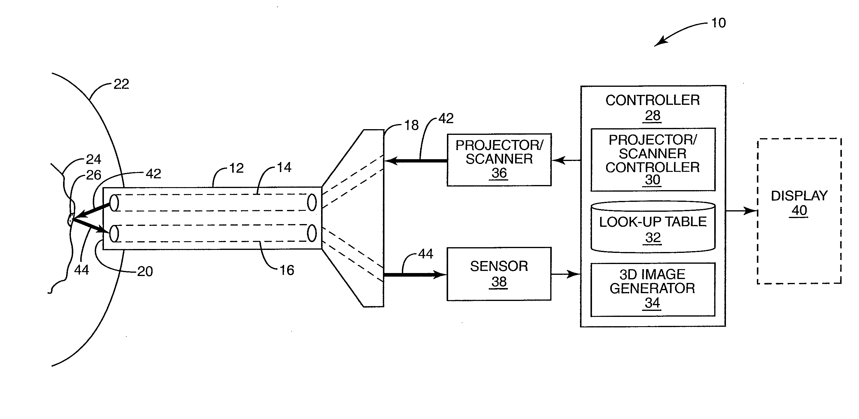 System and method of using high-speed, high-resolution depth extraction to provide three-dimensional imagery for endoscopy