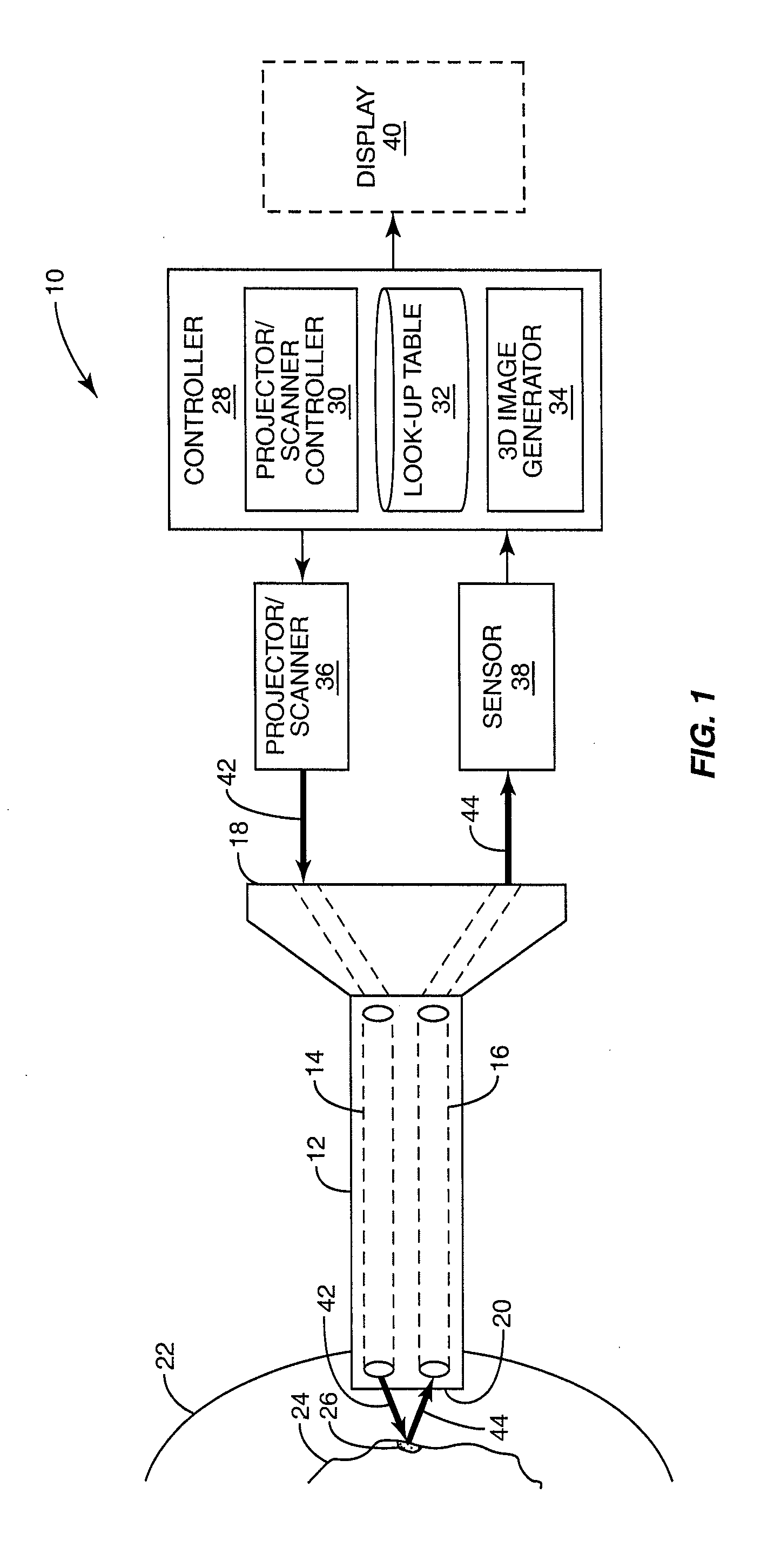 System and method of using high-speed, high-resolution depth extraction to provide three-dimensional imagery for endoscopy