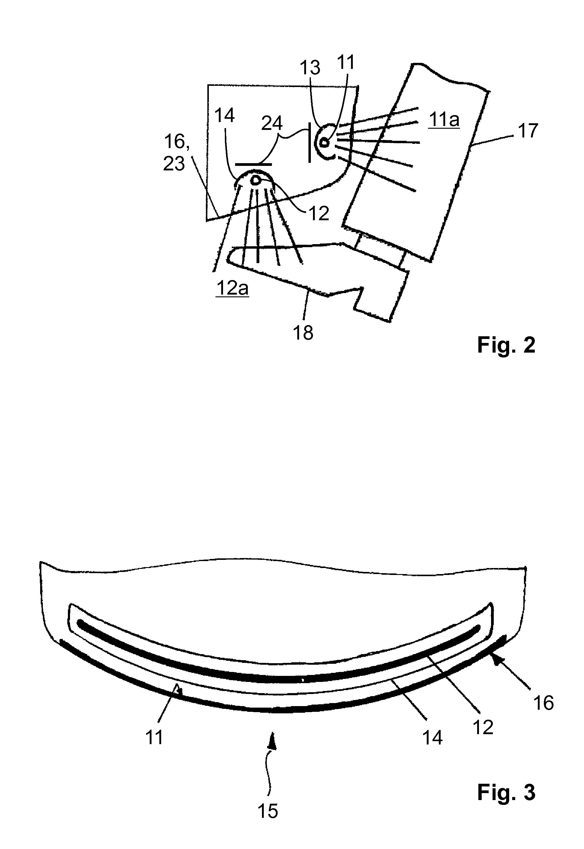 Device for actuating a moving part of a vehicle without contact