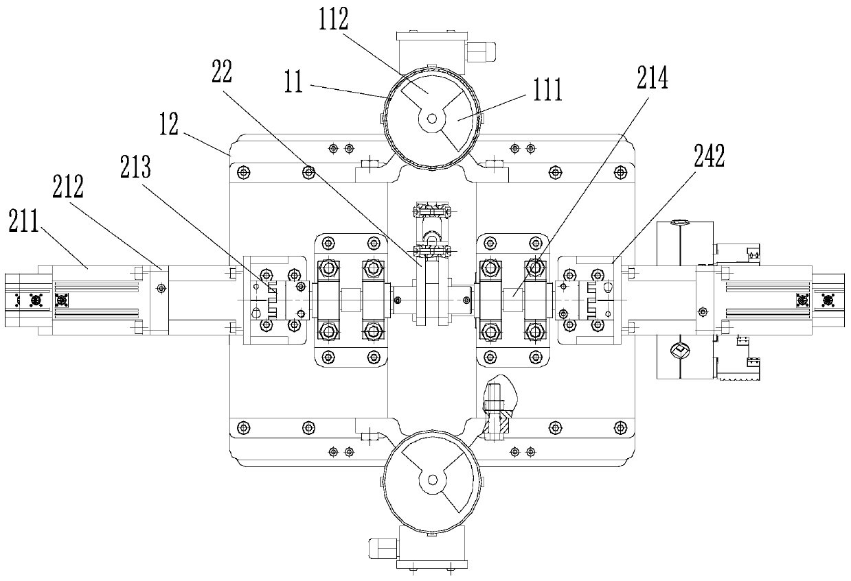 A deep-hole machine tool shaft-torsional compound vibration test device